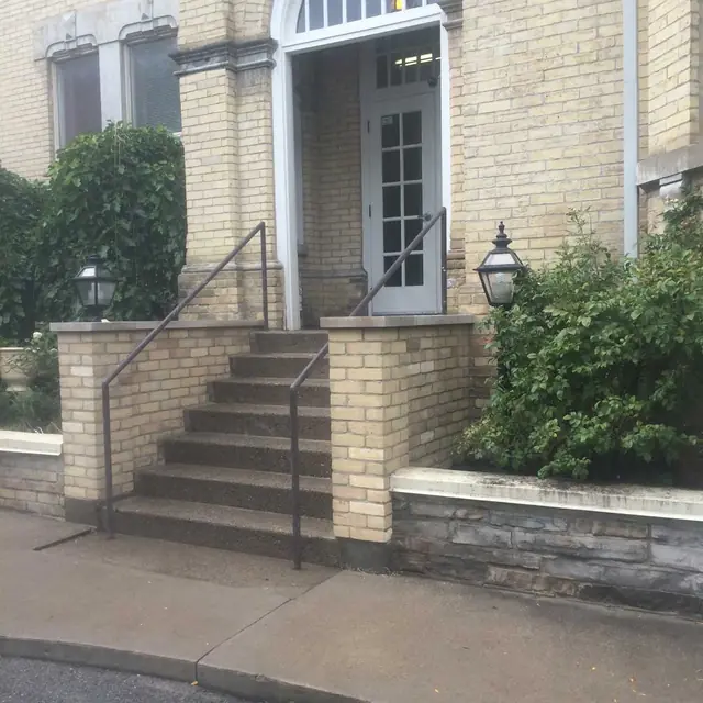 A historic stone building after restoration