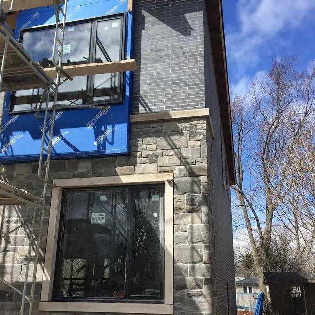 A new build in brick and stone