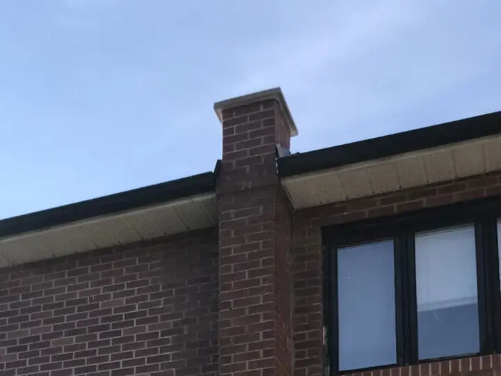 After: chimney on a bungalow