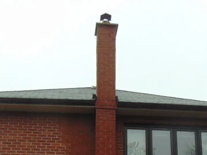 Before: chimney on a bungalow